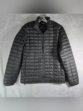 The North Face Thermoball Full Zip Mens Size Medium M Quilted Puffer Jacket Grey
